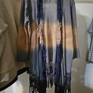 BKE Black Lace Detail Top